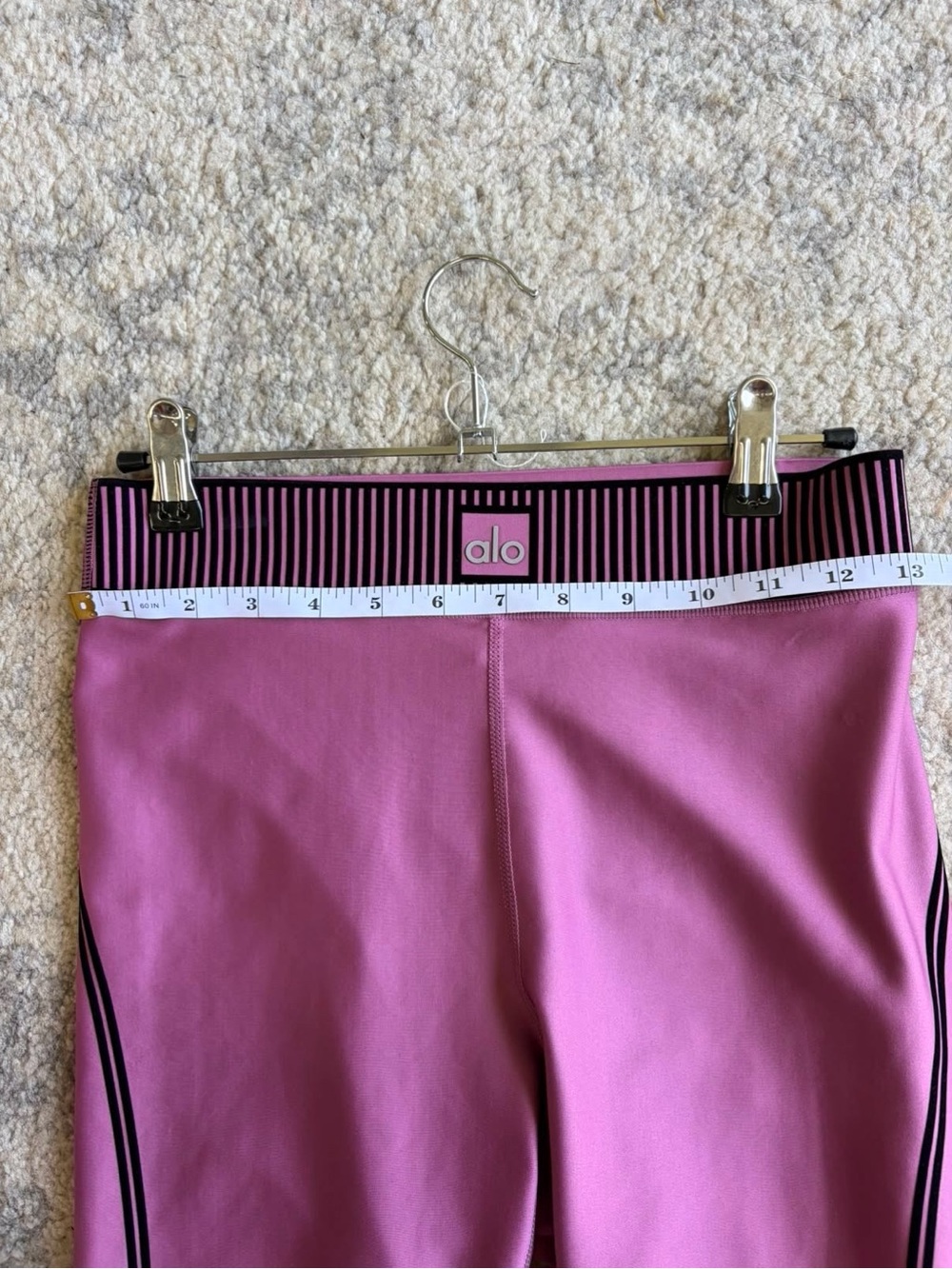 ALO Yoga airlift 7/8 line up sculpted Mauve Pink High-Rise Leggings - Picture 9 of 10